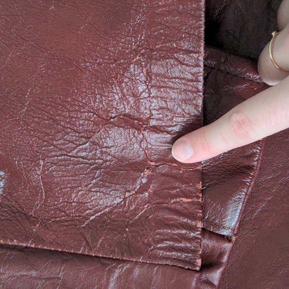 Vintage Faux Leather Trench Coat - Picture 13 of 13